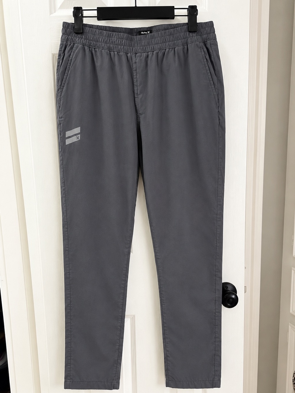 Hurley Men's Dark Gray Elastic-Waist Jogger Pants